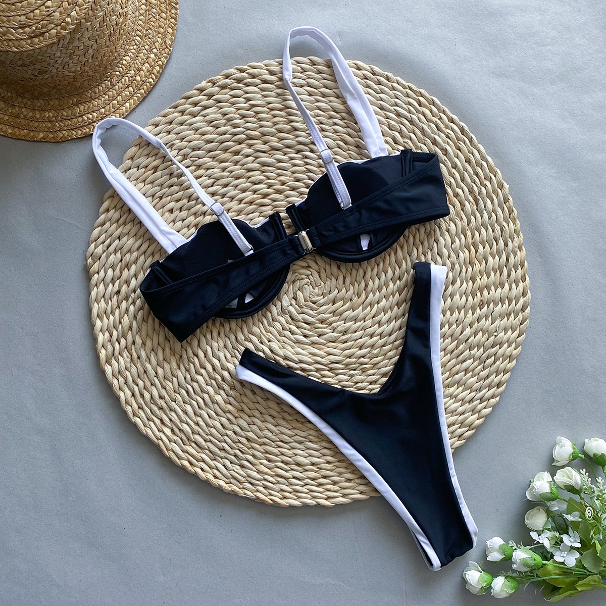 NEW STOCK Trend Underwire Women Swimwear High Leg Cheeky Bikini Swimsuit