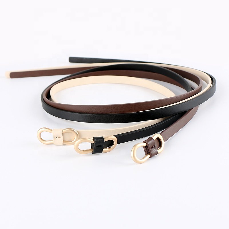 Simple fashion without holes knot small belt women's skirt sweater belt chain accessories thin belt