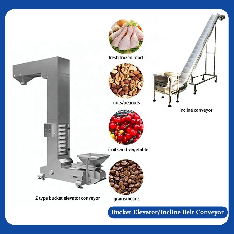 Take away incline chain/belt conveyor,take off conveyors for finished bags