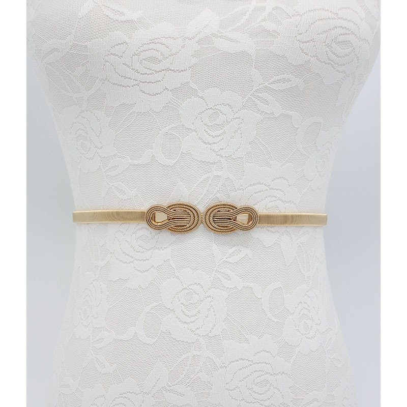 Fashion Wild Metal Elastic Ladies Waist Chain Belt for Dress