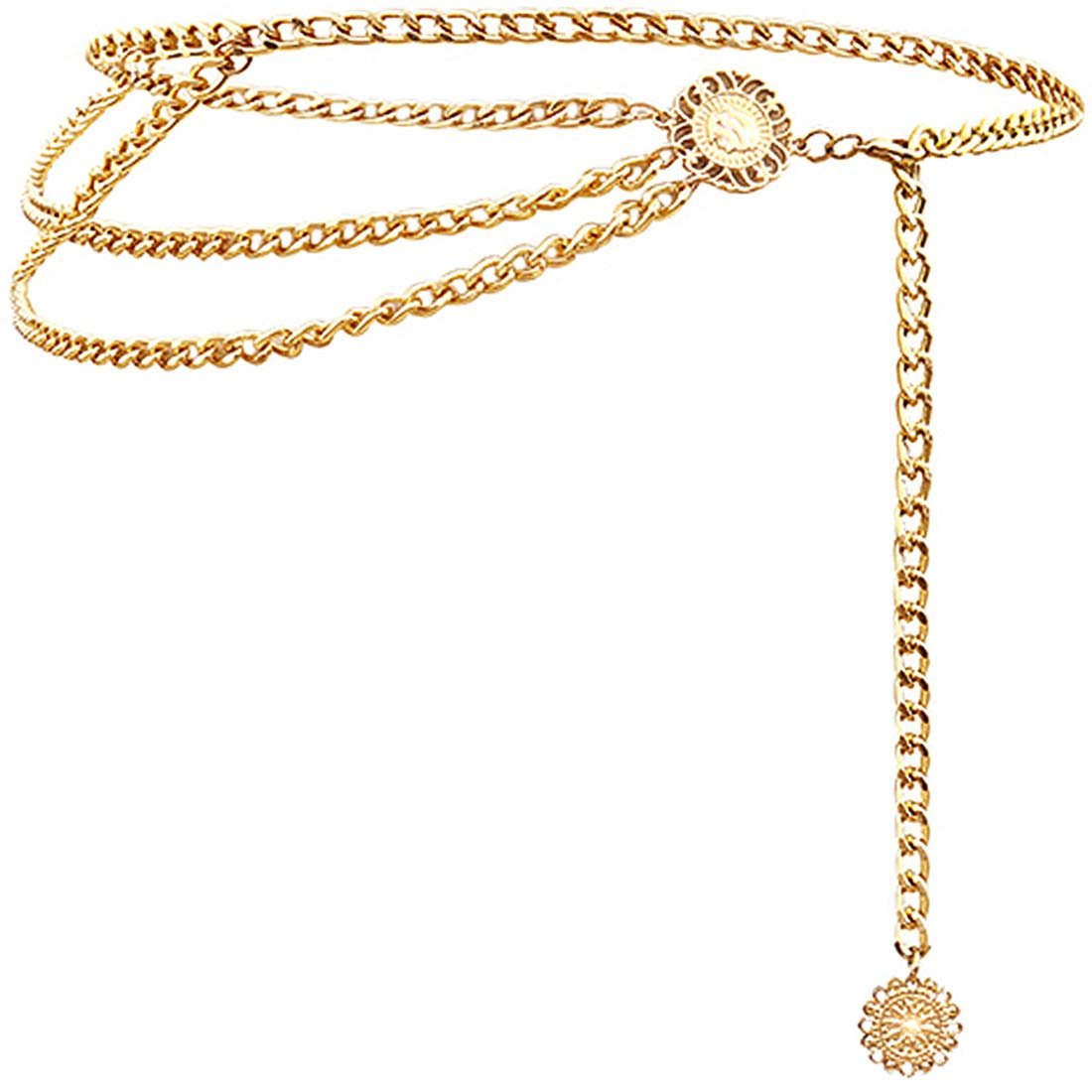 Waterproof jewelry custom 18k gold plated stainless steel chain waist body chain for women waist chain