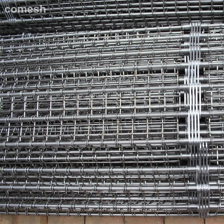304 316 Stainless Steel Wire Mesh Conveyor Belts Eye Link Wire Mesh Conveyor Belt Used For Food Cooling