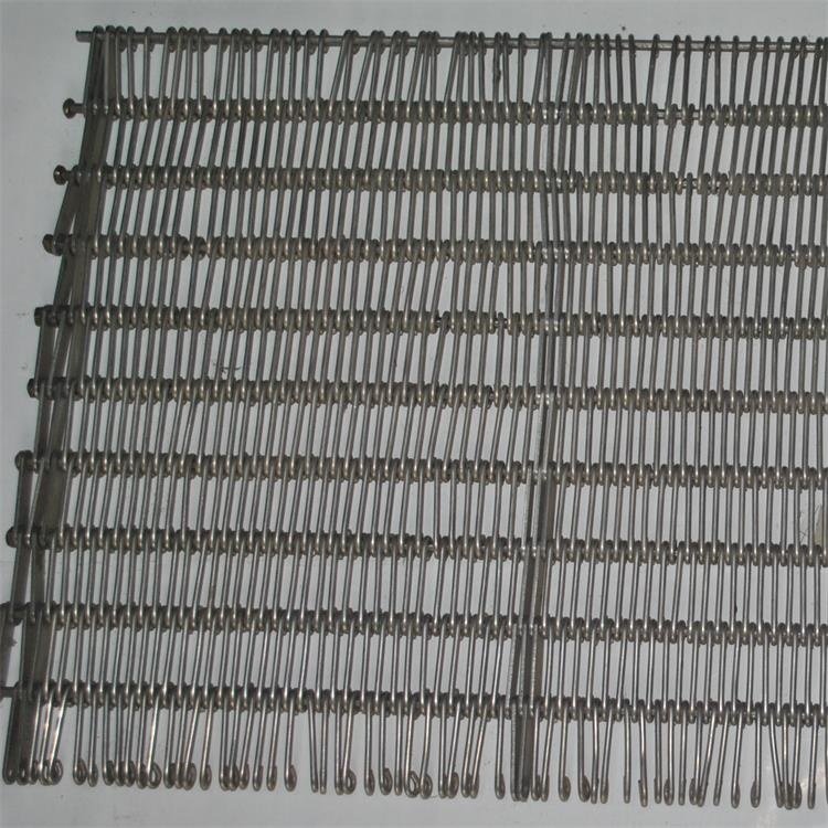 304 316 Stainless Steel Wire Mesh Conveyor Belts Eye Link Wire Mesh Conveyor Belt Used For Food Cooling