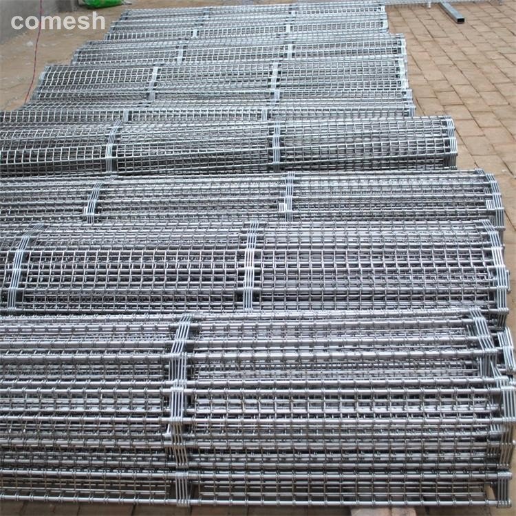 304 316 Stainless Steel Wire Mesh Conveyor Belts Eye Link Wire Mesh Conveyor Belt Used For Food Cooling