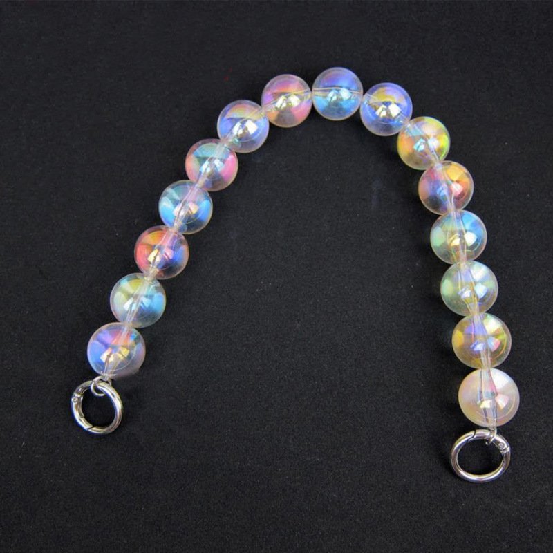 REWIN Wholesale Acrylic Phone Bead Chain Strap Custom Various Size Clear Crystal AB Colorful Beaded Bag Purse Handle