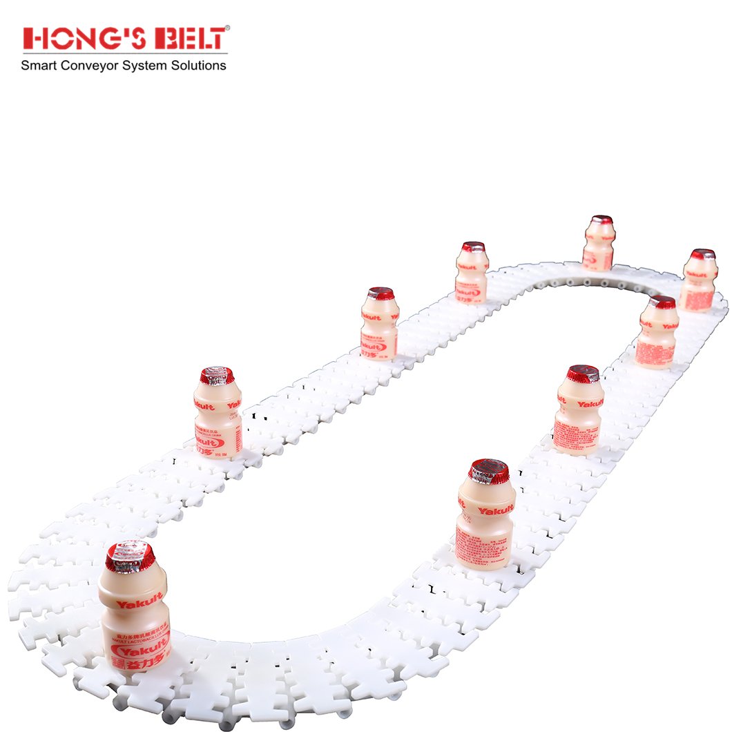 Hongsbelt HS-7100-83 width 83mm Plastic Flat Top multi flex chain For multi flex chain conveyor