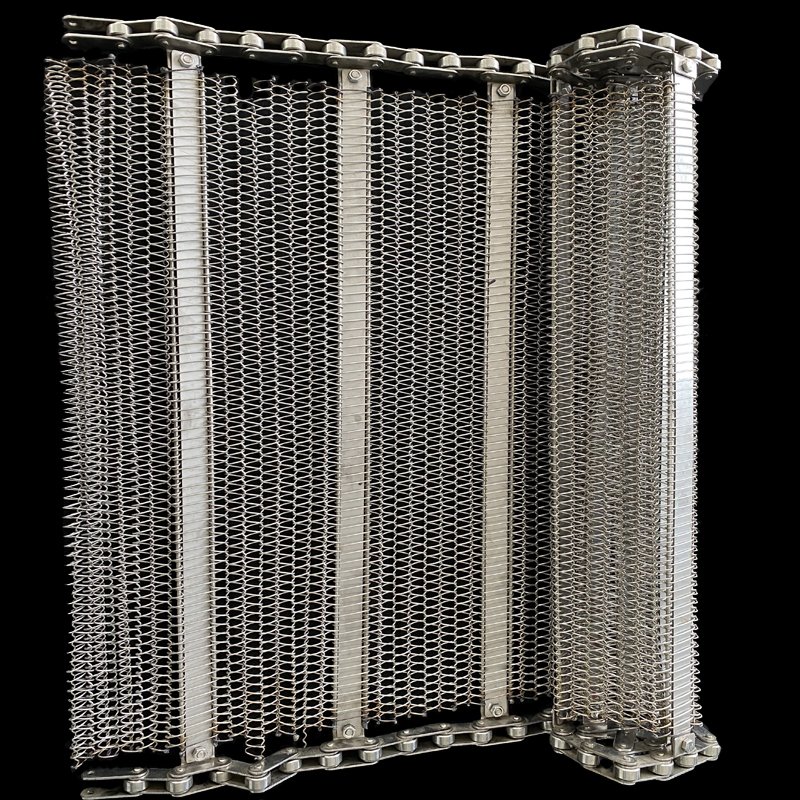 Customized 304 316 316L Stainless Steel Chain Link spiral wire mesh conveyor belt for baking