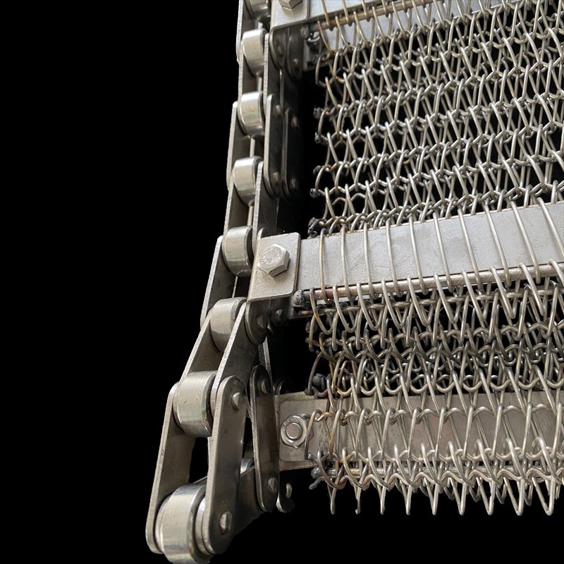 Customized 304 316 316L Stainless Steel Chain Link spiral wire mesh conveyor belt for baking