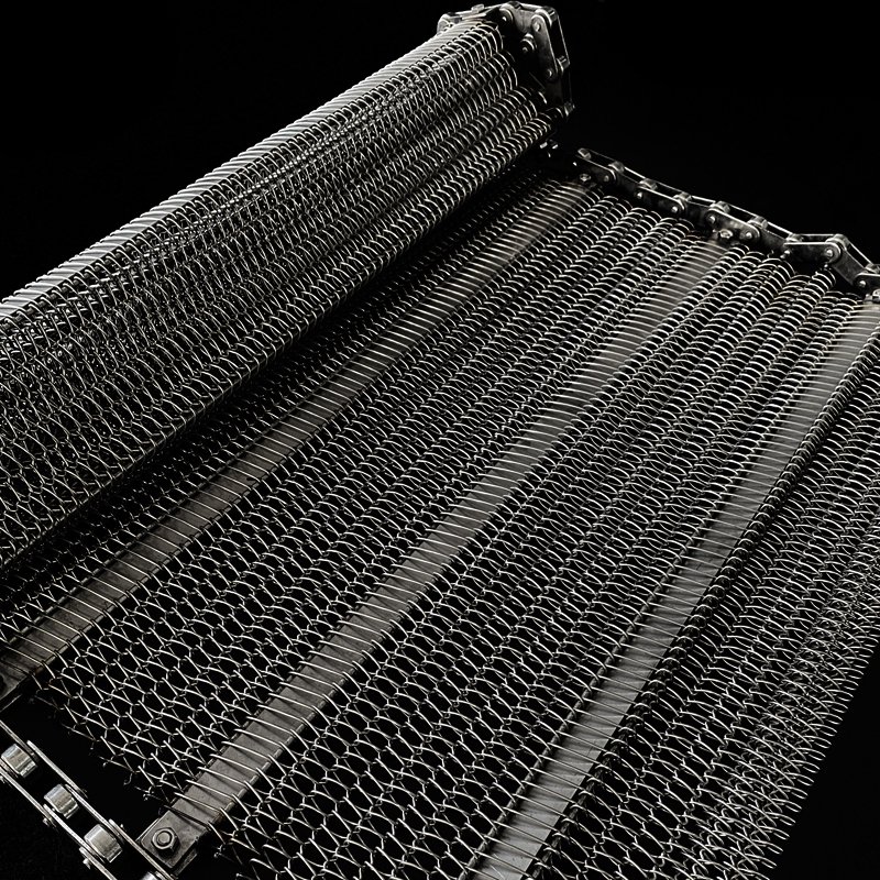 Customized 304 316 316L Stainless Steel Chain Link spiral wire mesh conveyor belt for baking