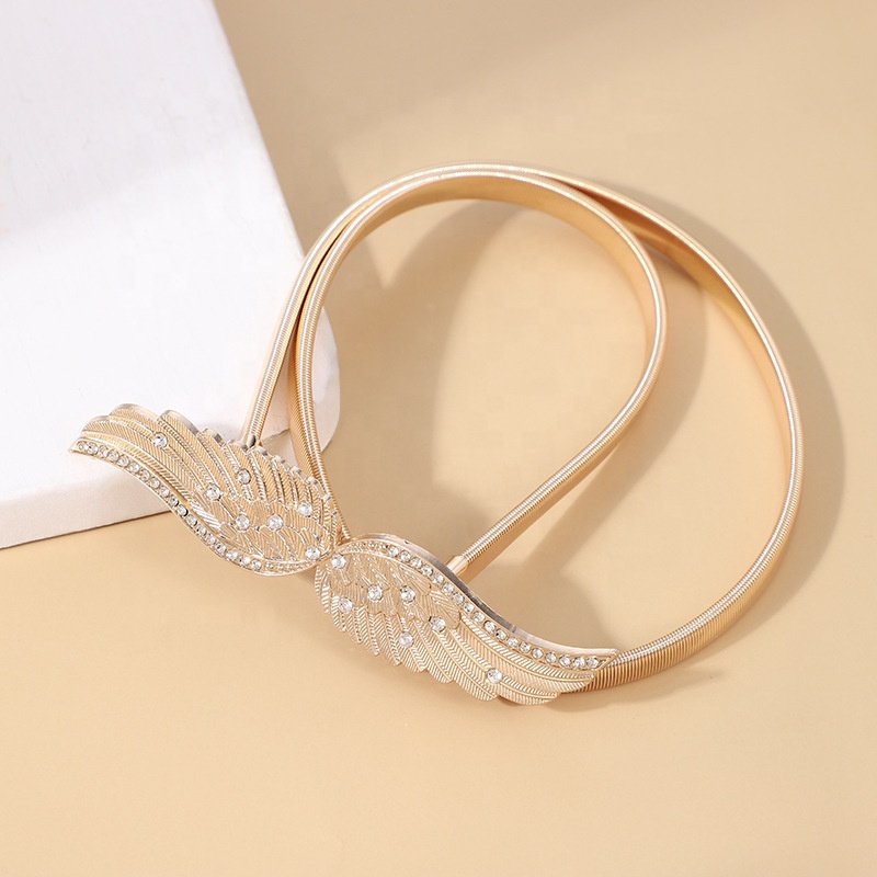 2024 Wholesale Gold Elastic Belt Dress Waist body Chain Alloy Buckle Designer Skinny Waistbands Ladies