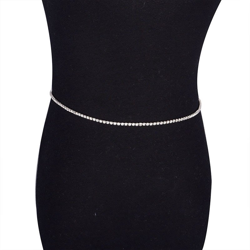 Simple Luxury Women Waist Belly Chain Gold Silver Plated Fashion Ladies Dress Waist Chain Belt