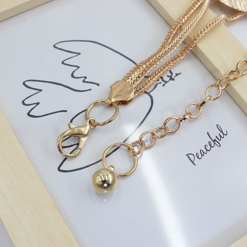 Multi Layers Gold Plating Metal Fittings Decoration Chain Waist Belt For Women Dress