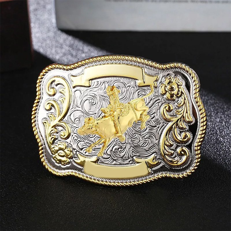 Wholesales Custom Metal Large Western Cowboy Belt Buckles Hebillas Vaqueras Para Cinturones For Men