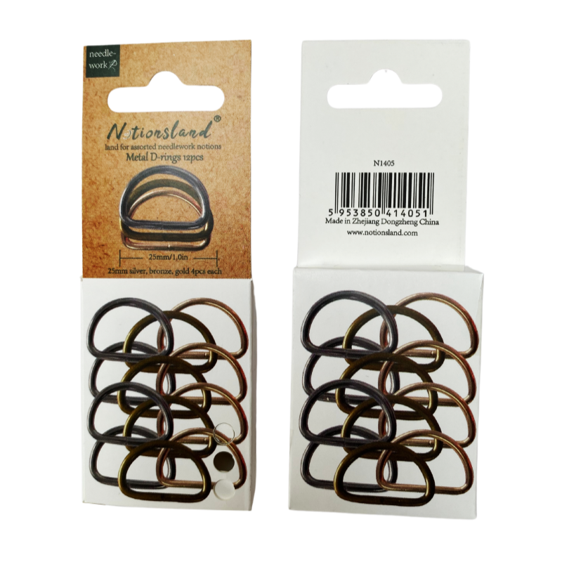D&D Magnetic Buttons Metal D-rings Clap Buckles Bag Strap Bag Making Accessories paper card packaging wholesale