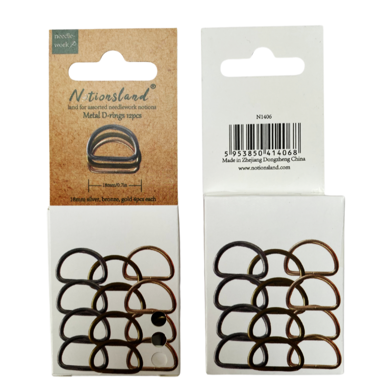 D&D Magnetic Buttons Metal D-rings Clap Buckles Bag Strap Bag Making Accessories paper card packaging wholesale