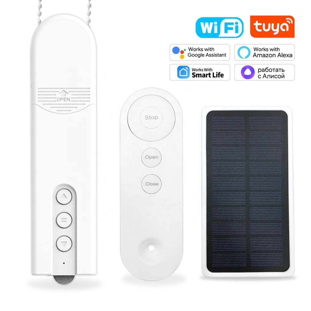 Chain Roller Blinds Wifi Battery Zigbee Solar Powered Smart Blind Motor Bead Pulling Motor Blind Smart Curtain Motorized Roller