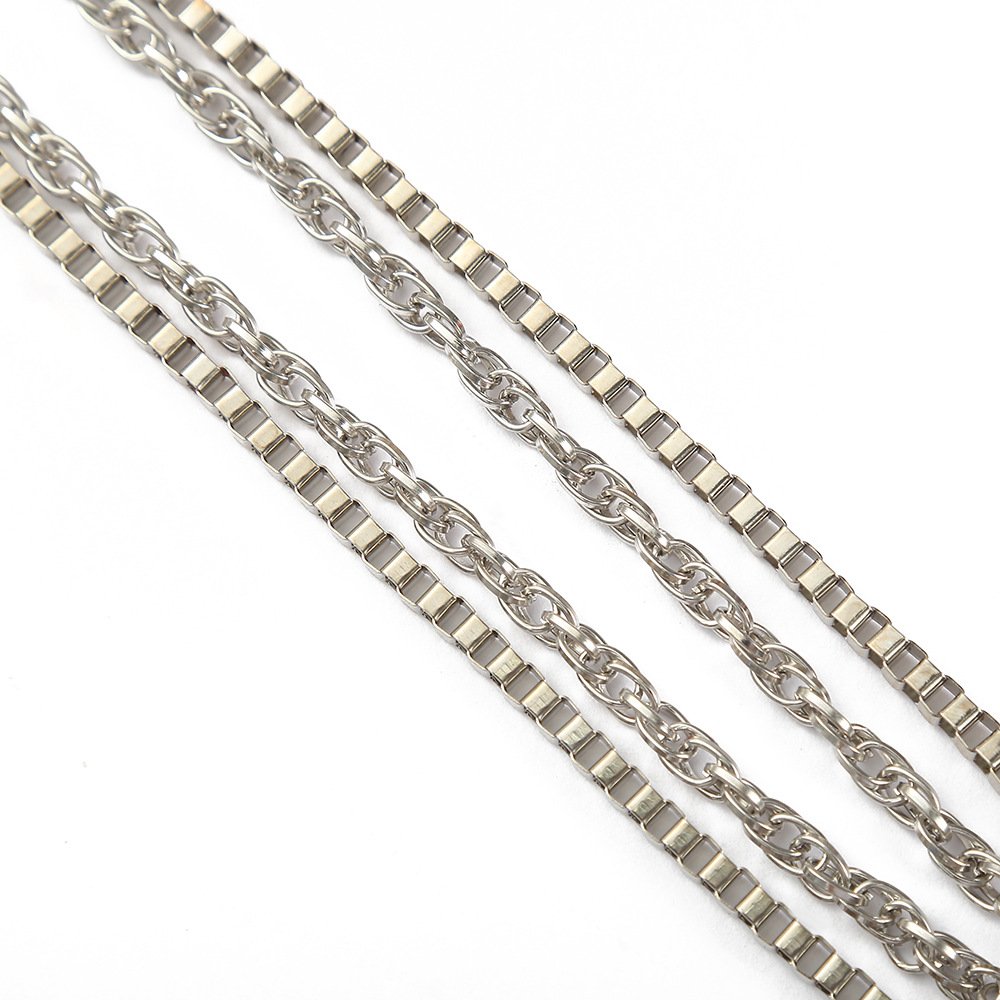 Metal Retro Pant Chain Feather Cross Element Decorative Double-Layer Combination Pant Punk Waist Chain