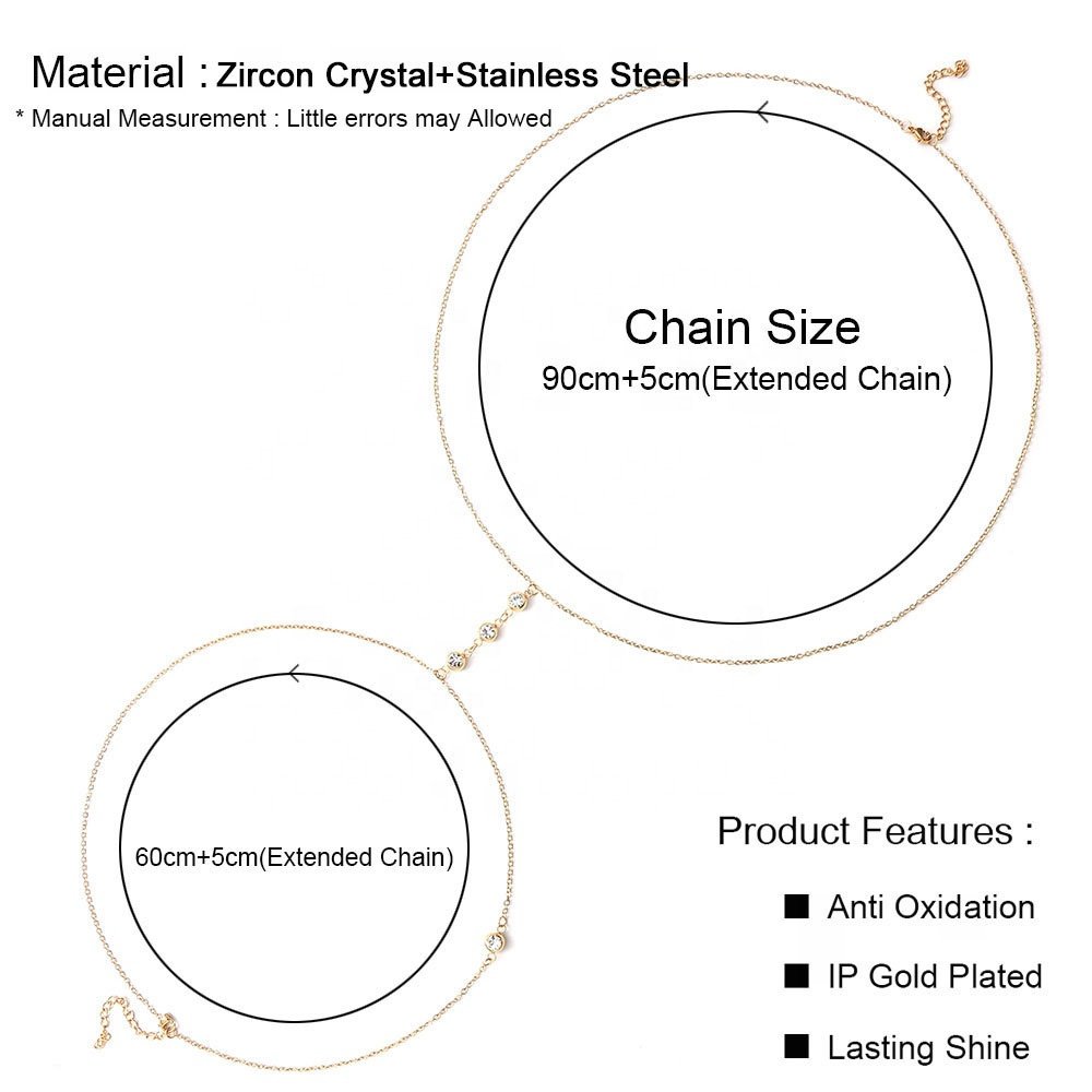 Cross Long Bra Chain Waist Pant Crystal Stone Stainless Steel kidney Girls Charm Belt Body Jewelry Sexy Belly Steel Body Chain