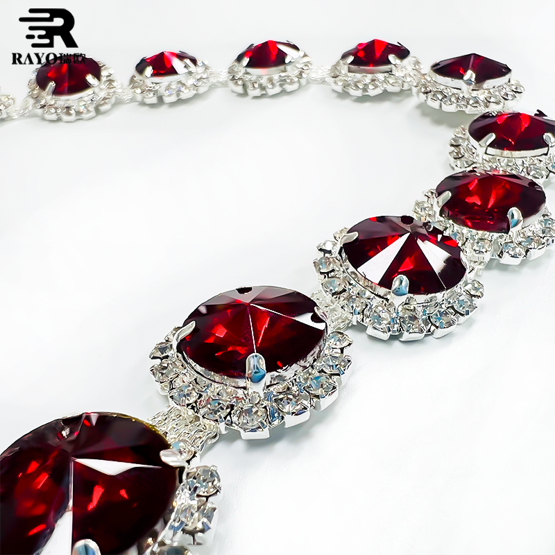 Best Selling Cap Chain Super Shiny Textured 1 Roll for 10 Yards Glass Material Rhinestones for Wedding Evening Dresses Shoes