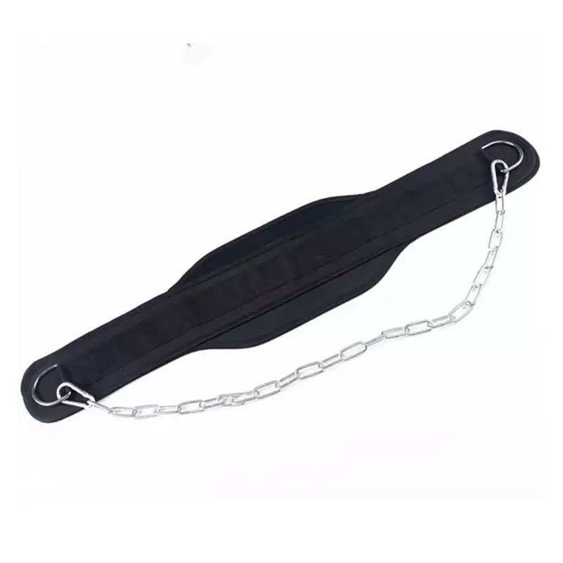 EVA Weight Lifting Pull up Neoprene Support Gym Workout Weight Training Belt Dip With Steel Chain