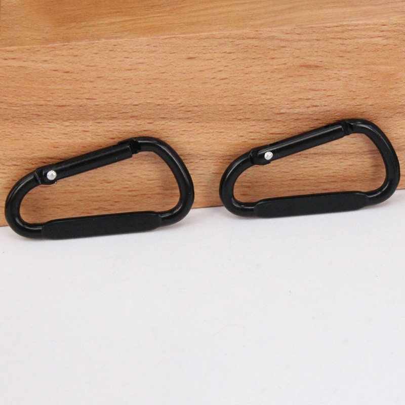 Aluminum Carabeaner 2inch Key Clip D Ring Shape Caribeener Hook Carabine Keychain Buckle Spring Snap Link Key Chain Clips