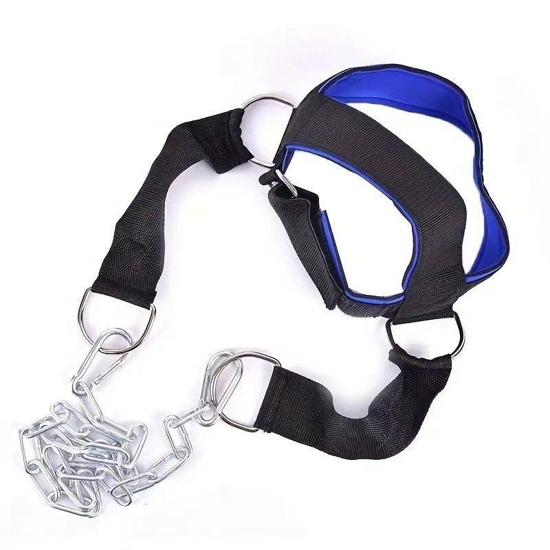 Weight Lifting Fitness Belt Chain Strap Weight Lifting Head Neck Training Head Harness