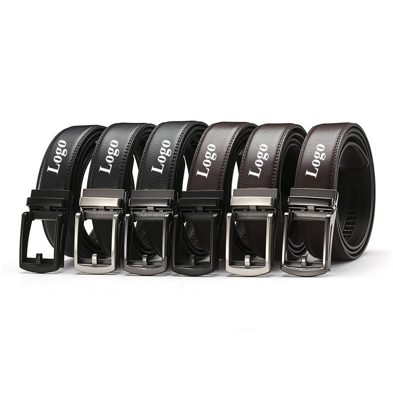 Factory Customized Logo Luxury Business Full Grain Strap Buckle Genuine Leather Belt Cowhide Leather Belts for Men