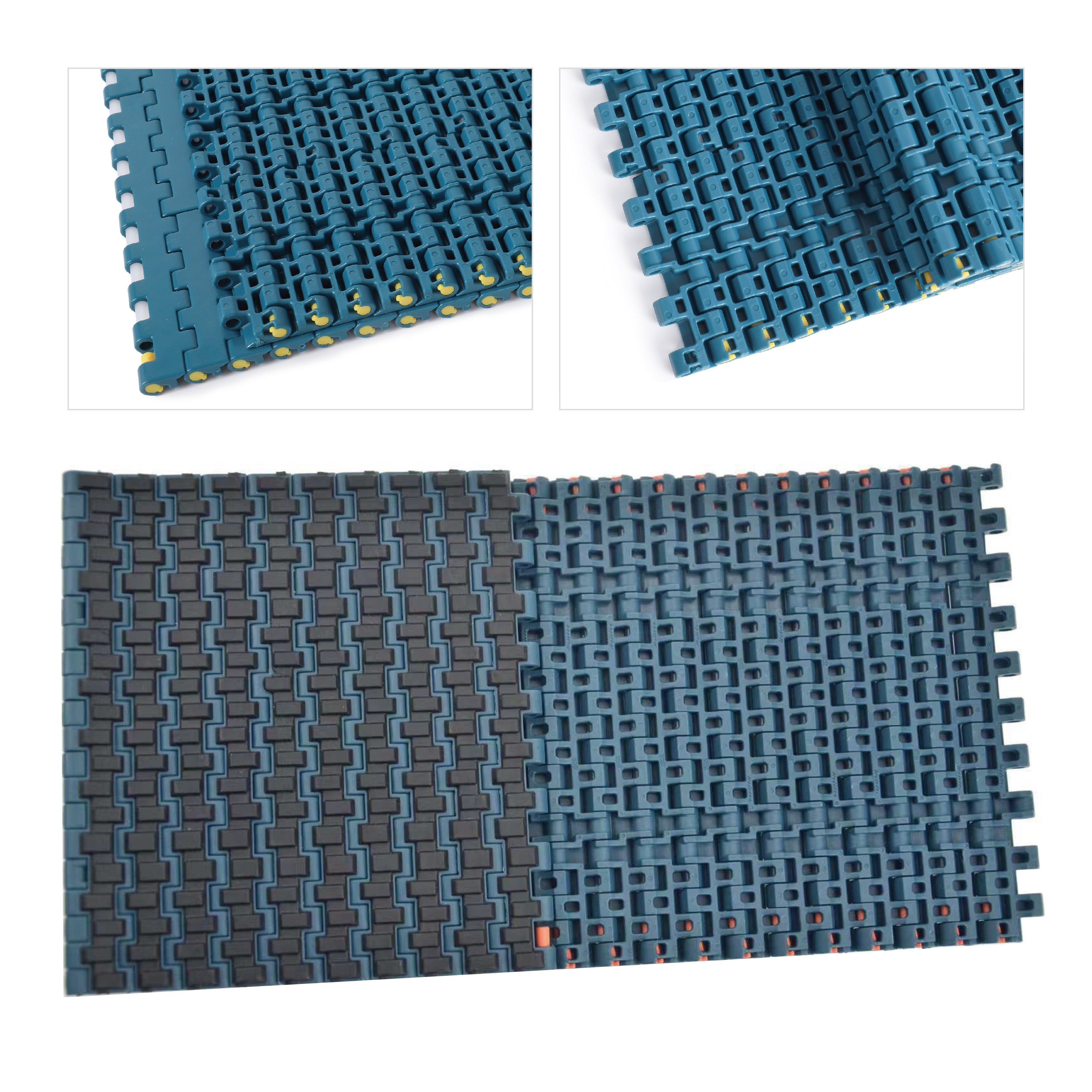 1505 flat top with rubber manufacturer conveyor modular belt food and beverage manufacturing plant conveyor belt