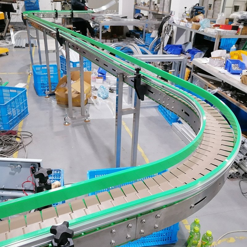 Slat top chain conveyor machine turning conveyor machine belt conveyor
