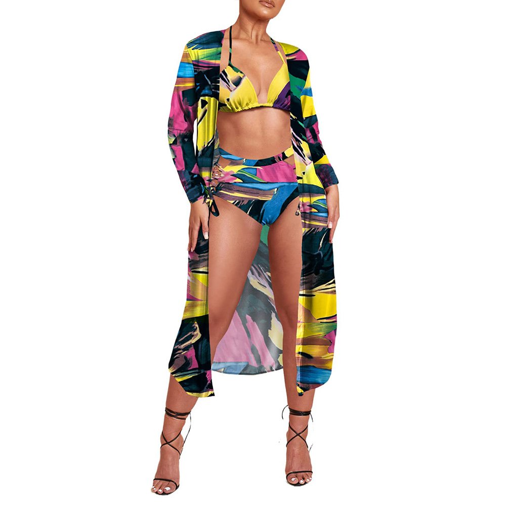 Digital Printing Bikini Customized Prints Swimwear Oem Women String Summer Three Pieces Swimsuit Bikini Swimsuit