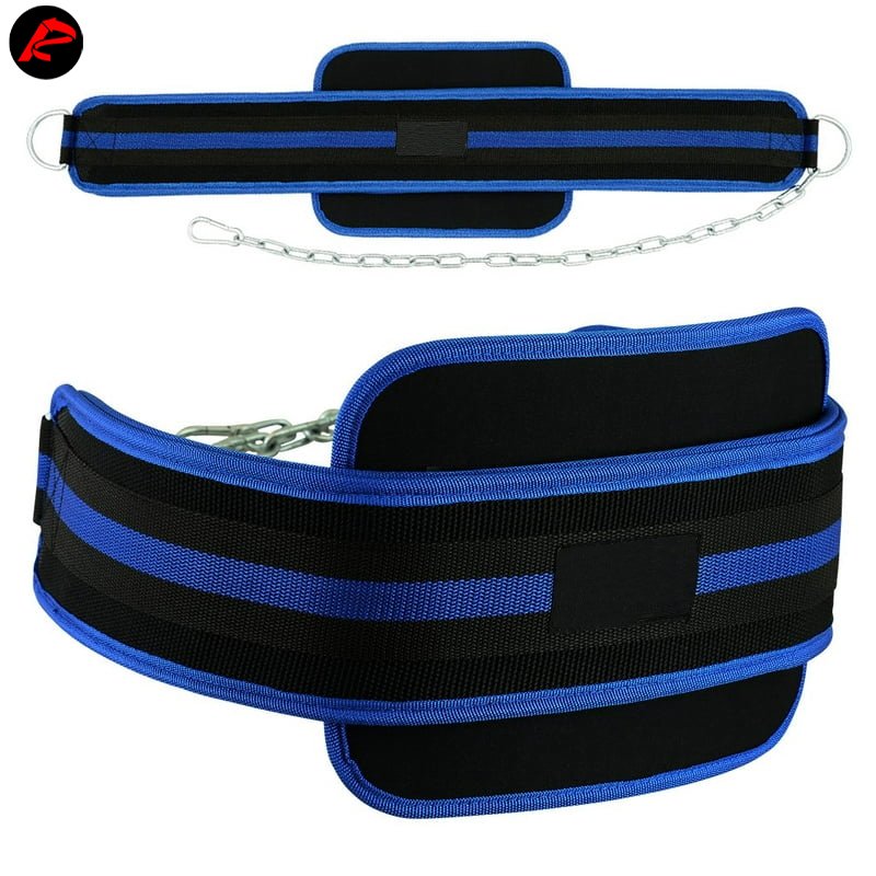 Custom Neoprene Weightlifting Dipping Belt With 32" Steel Chain Gym Back Support Belt Fitness