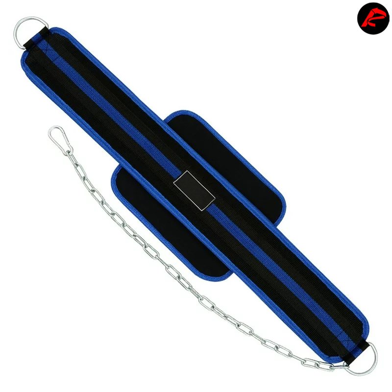 Custom Neoprene Weightlifting Dipping Belt With 32" Steel Chain Gym Back Support Belt Fitness