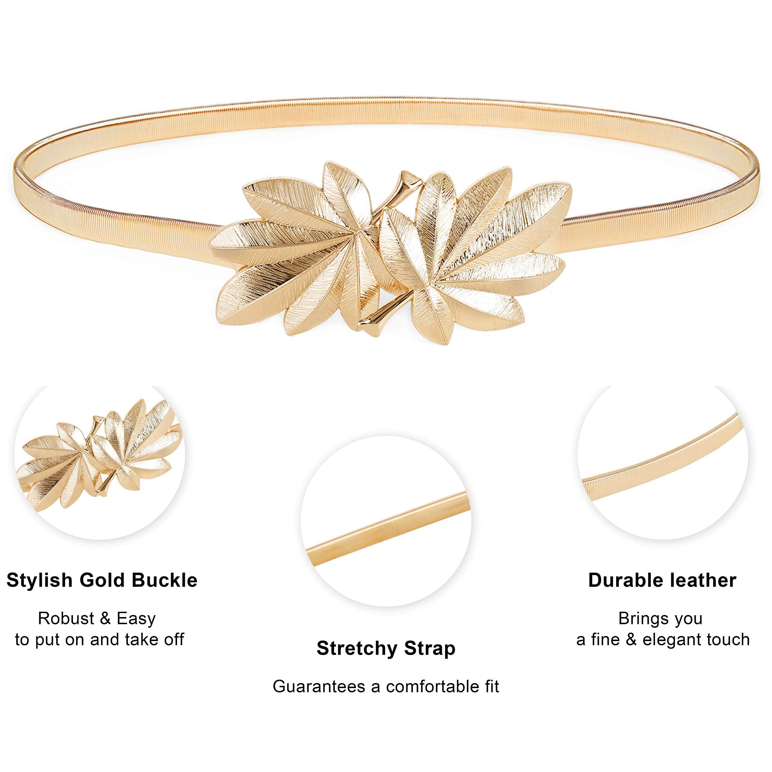 Small Flower Metal Belt Chain - Adjustable Waist Chain for Women's Dresses