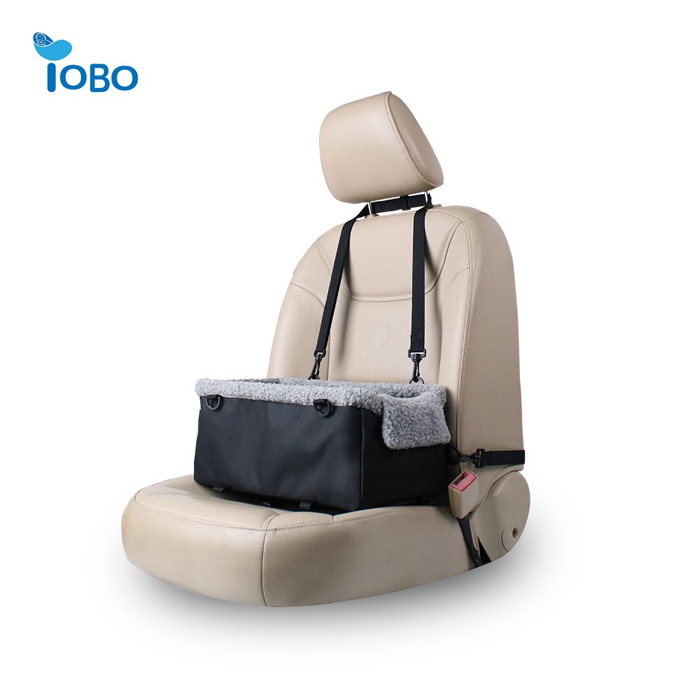 YOBO Pet Portable Travel Small Dog Car Booster Armrest Middle Center Console Bed Seat with Belt