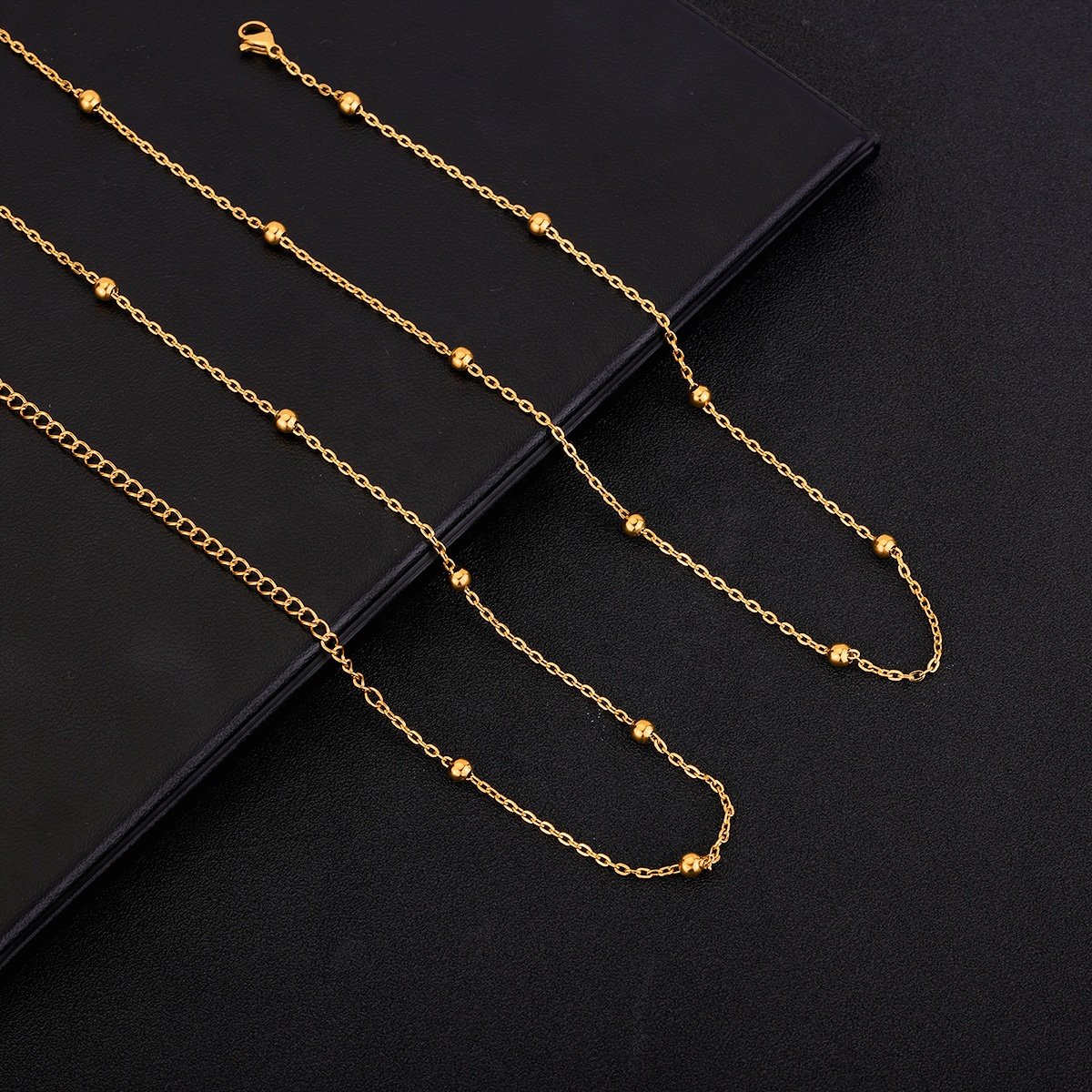 Fashion Jewelry PVD Gold Plated Stainless Steel Satellite Bead Waist Belly Body Chain For Women