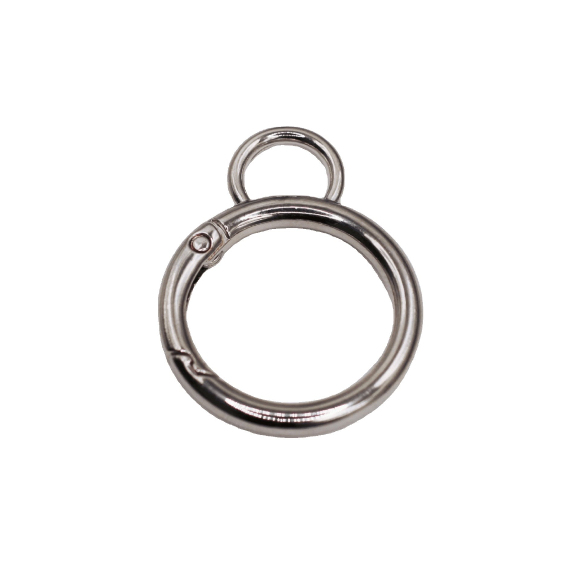Metal Double Circle Snap Hook Spring Gate O Ring Trigger Clasps for Leather Craft Bag Strap Belt Connecting Hardware Accessory