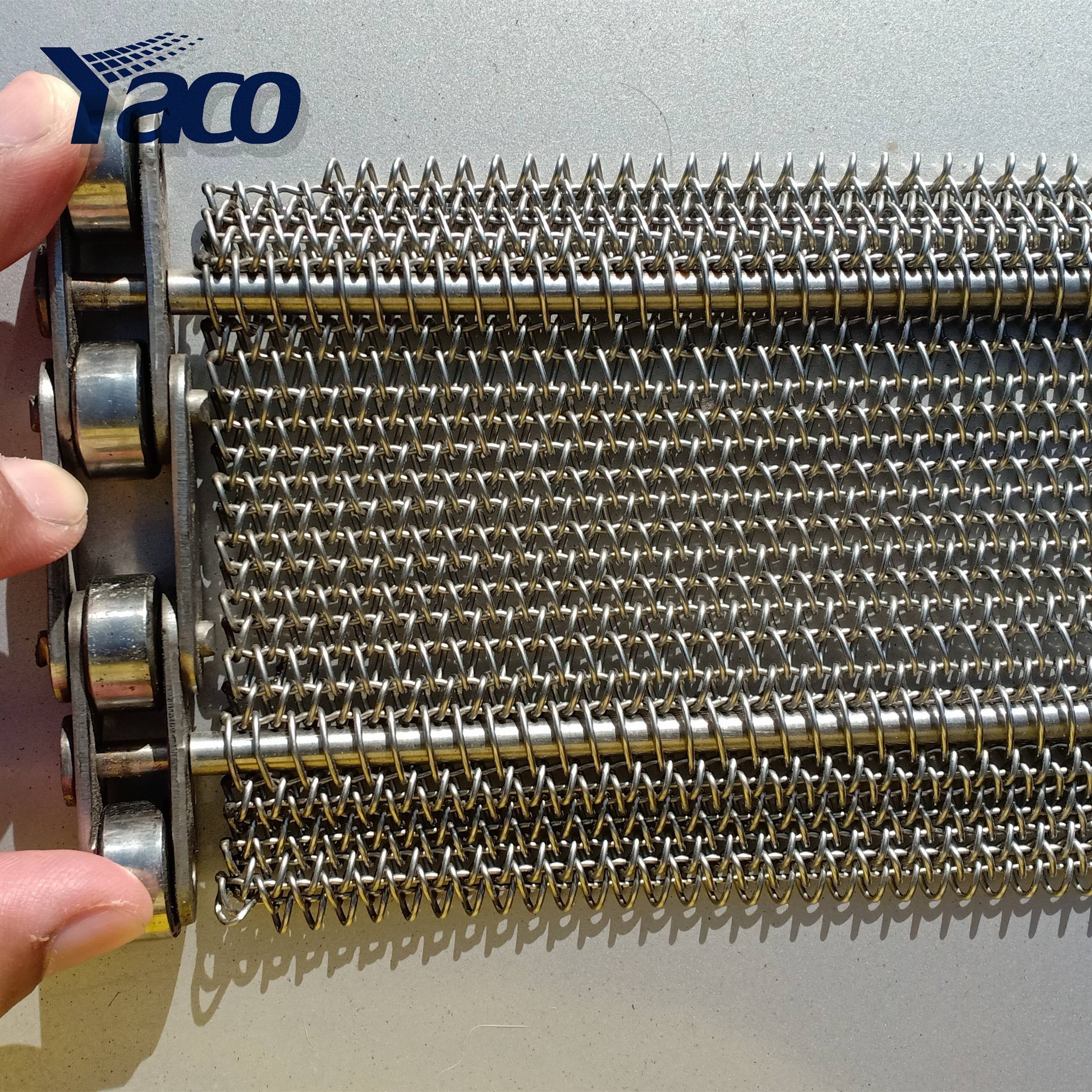 ss 304 316 316l 310 stainless steel chain link balance weave conveyor belts for food industrial