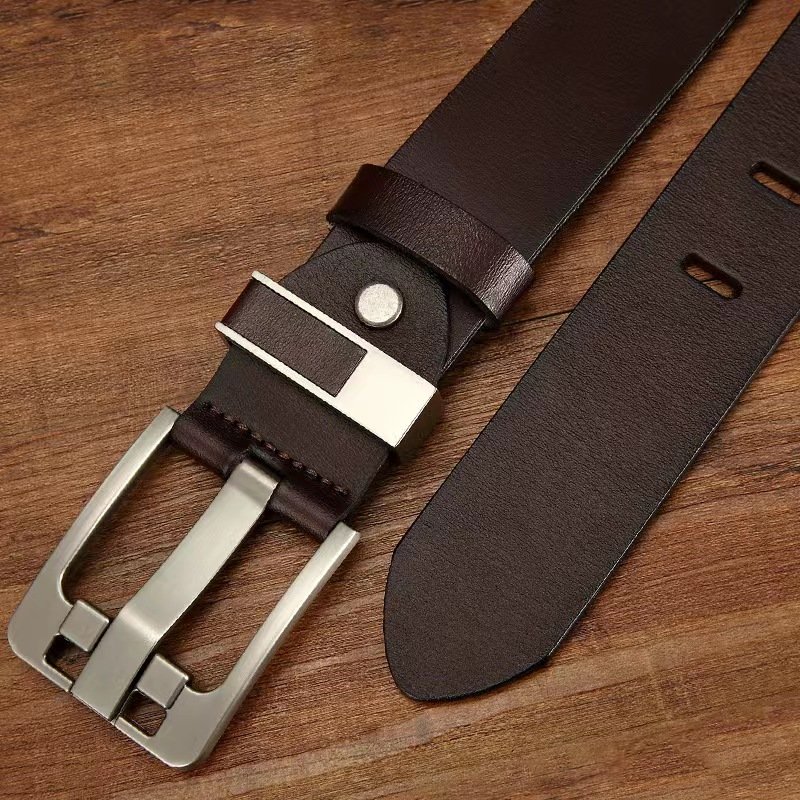 Genuine Leather For Men's High Quality Buckle Jeans Cowskin Casual Belts Business Cowboy Waistband Male Fashion Designer Belt