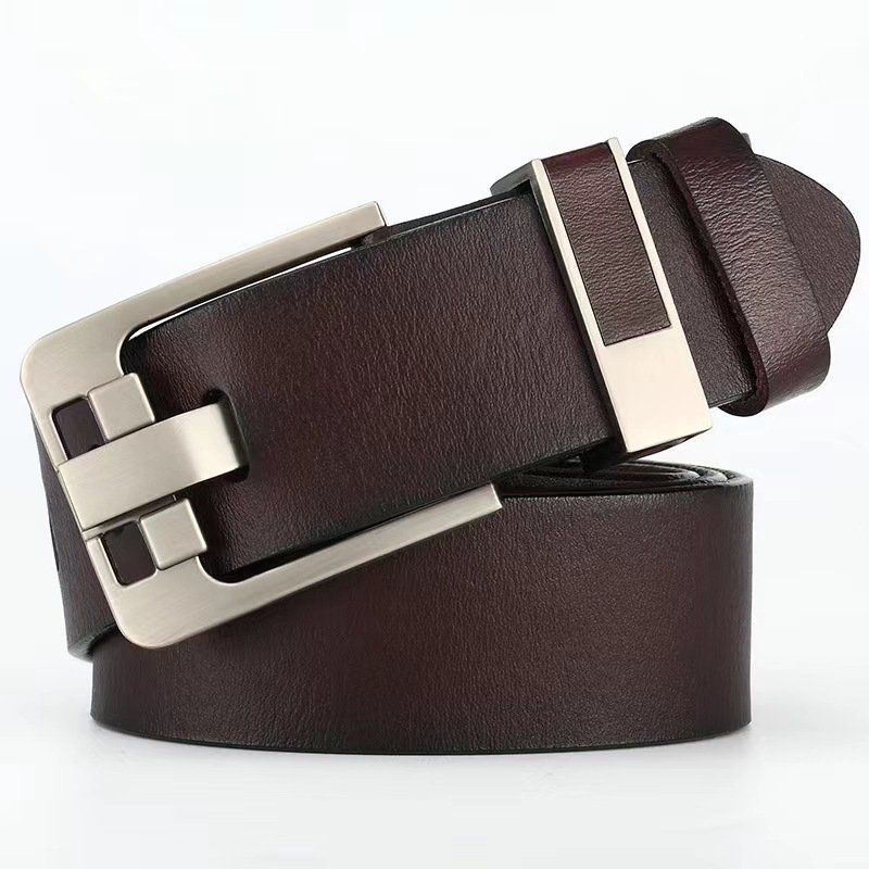 Genuine Leather For Men's High Quality Buckle Jeans Cowskin Casual Belts Business Cowboy Waistband Male Fashion Designer Belt