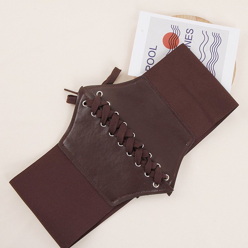 Fashion ladies stretch PU wide waist seal dress decoration accessories belt for lady