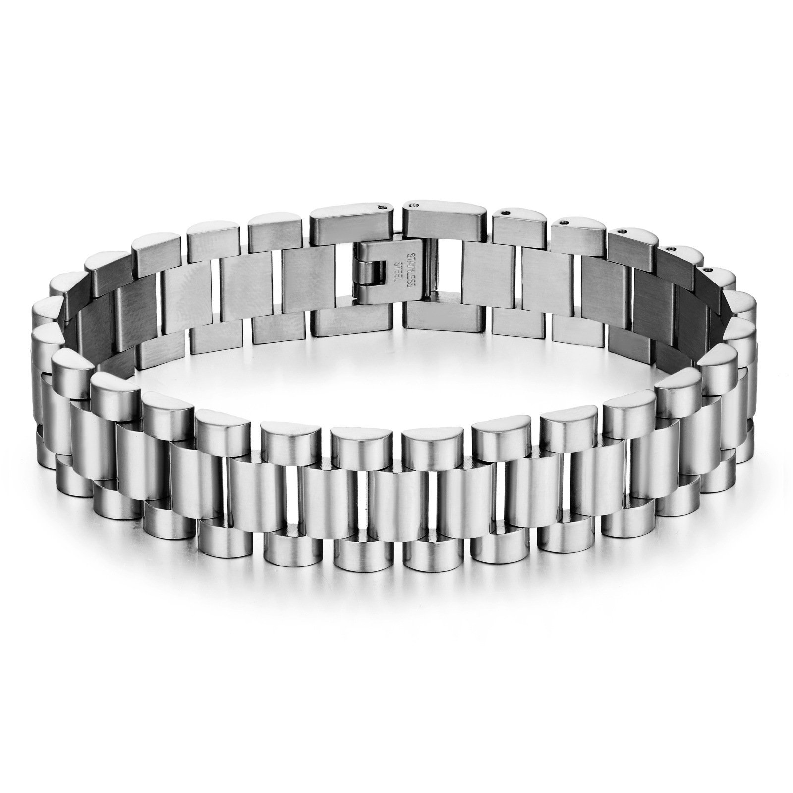 Bend Brand Watch Band Titanium Steel Bracelet Wholesale Couple Fashion 15MM Stainless Steel Men Watch Chain Adjustable Handwea