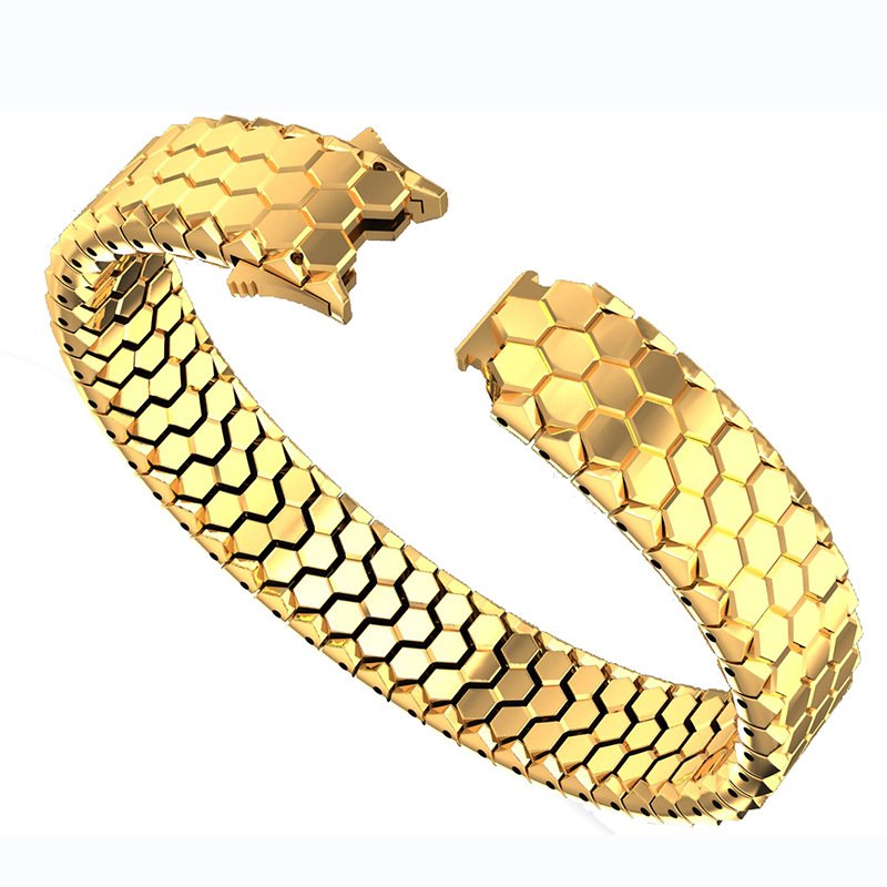 Factory Made Waterproof Hip Hop 316L Stainless Steel With 13.5MM Width Full Bling Zircon Iced Out Steel Belt Chain Bracelet