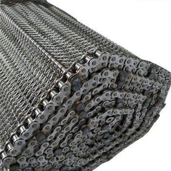 Balanced wire metal mesh spiral type herringbone composite stainless steel conveyor belt