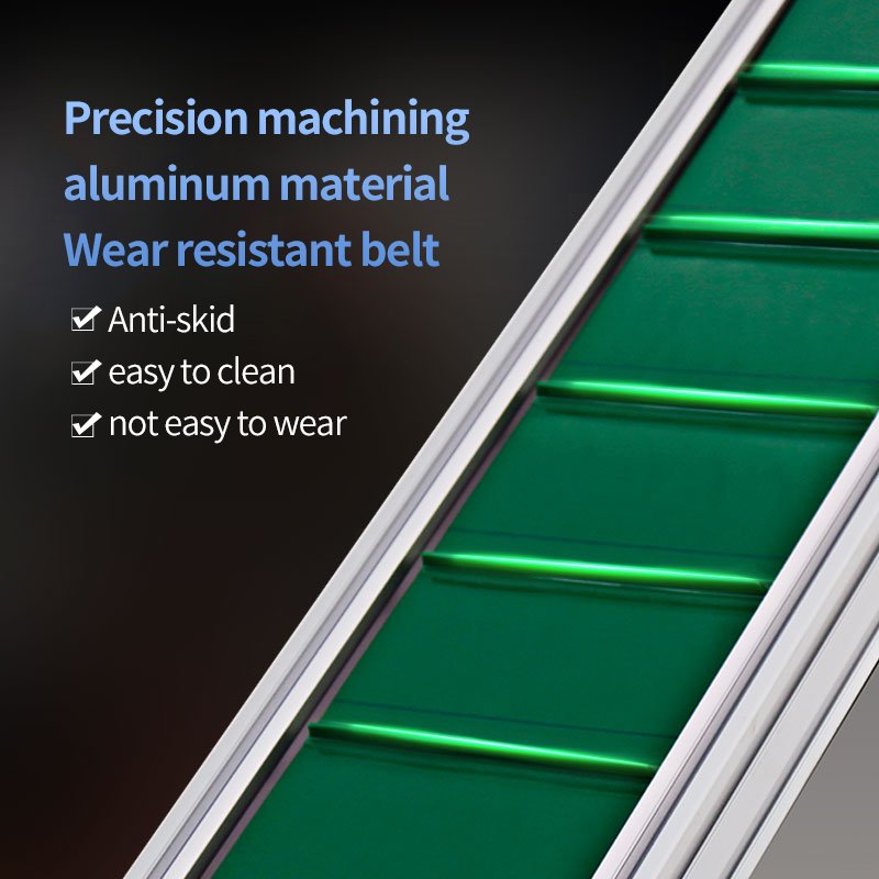 BN Top Plastic 1.5M Small Adjusted Oblique Plate Attach Chain Plate Conveyor Belt for Bag Bottles Pouch