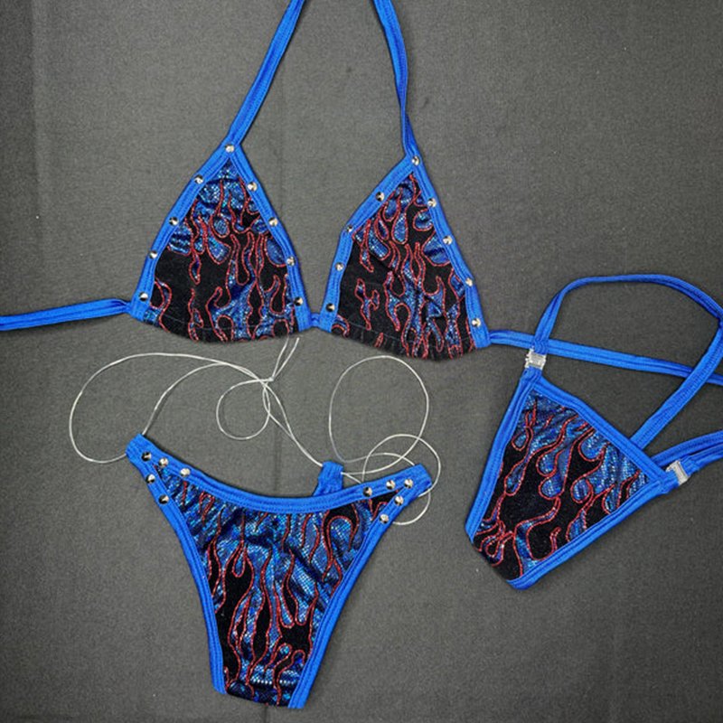 2024 New Fashion Swimwear Sexy Beach Mini Micro String Triangle Bikini Set Custom Your Own Brand Logo Printed Swimsuit For Women