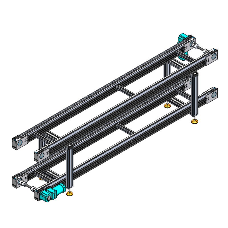 Flexible chain conveyor with poly V-belt roller tracker chain for pharmaceutical industry pop up transferring