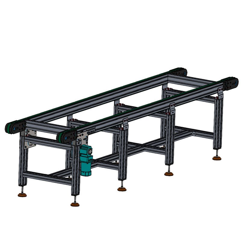 Flexible chain conveyor with poly V-belt roller tracker chain for pharmaceutical industry pop up transferring