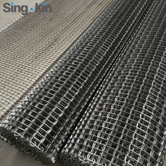 Long use life Metal Honeycomb mesh conveyor belts flex weave wire belt in Laos