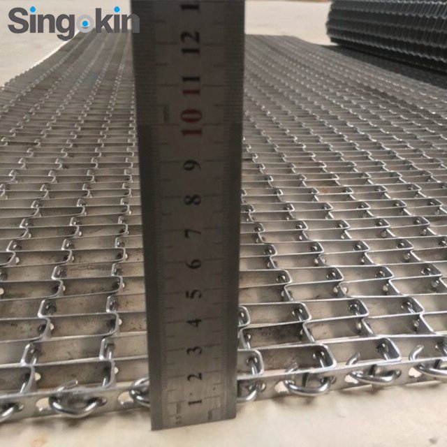 Long use life Metal Honeycomb mesh conveyor belts flex weave wire belt in Laos