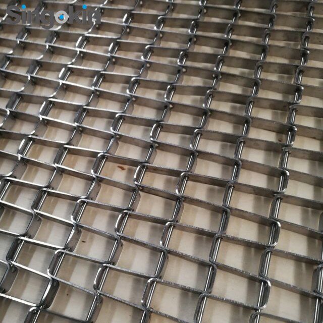 Long use life Metal Honeycomb mesh conveyor belts flex weave wire belt in Laos